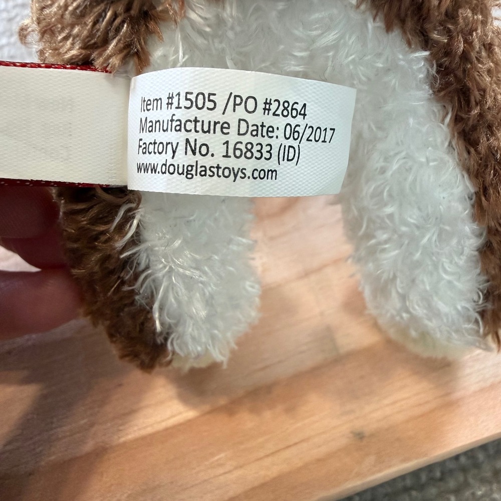 2017 Douglas Cuddle Toys Brown White cow Plush Stuffed Animal Farm 1505 7 in. - Picture 10 of 13